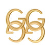 Wholesale Women's Alloy 14K Gold Electroplated Double G Letter Earrings