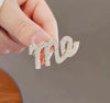 Wholesale Women's Alloy Letter Brooch With Electroplating For Suit And Coat Accessories