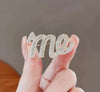 Wholesale Women's Alloy Letter Brooch With Electroplating For Suit And Coat Accessories