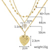 Wholesale Women's Alloy Love Shaped Necklace With Geometric Pattern And Electroplated Treatment Box Chain Style