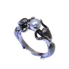 Wholesale Women's Alloy Mermaid Pearl Topaz Ring With Electroplating
