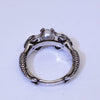 Wholesale Women's Alloy Mermaid Pearl Topaz Ring With Electroplating