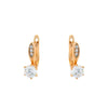 Wholesale Women's Alloy Micropaved Zircon Geometric Earrings With Electroplating Design