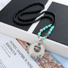 Wholesale Women's Alloy Necklace With Goldplated Artificial Gemstones And Semiprecious Stones Drop Shape Pendant For Autumn And Winter Electroplated Design