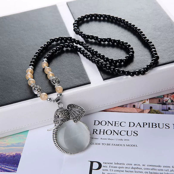 Wholesale Women's Alloy Necklace With Goldplated Artificial Gemstones And Semiprecious Stones Drop Shape Pendant For Autumn And Winter Electroplated Design