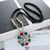 Wholesale Women's Alloy Necklace With Goldplated Artificial Gemstones And Semiprecious Stones Drop Shape Pendant For Autumn And Winter Electroplated Design