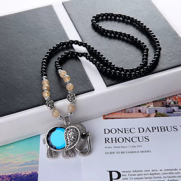 Wholesale Women's Alloy Necklace With Goldplated Artificial Gemstones And Semiprecious Stones Drop Shape Pendant For Autumn And Winter Electroplated Design