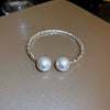 Wholesale Women's Alloy Pearl Geometric Irregular Chain Necklace With Electroplating Treatment