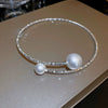 Wholesale Women's Alloy Pearl Geometric Irregular Chain Necklace With Electroplating Treatment