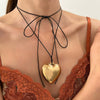 Wholesale Women's Alloy Pearl Necklace With Heart Shape And Electroplating Design