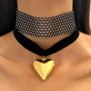 Wholesale Women's Alloy Pearl Necklace With Heart Shape And Electroplating Design