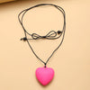Wholesale Women's Alloy Pearl Necklace With Heart Shape And Electroplating Design