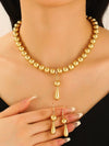 Wholesale Women's Alloy Pearl Necklace With Heart Shape And Electroplating Design