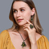 Wholesale Women's Alloy Pet Jewelry With Frog Pattern And Corn Chain Electroplated Earrings And Necklace