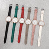 Wholesale Women's Alloy Pu Fashion Round Digital Luminous Pointer Quartz Watch With Onion Crown And Stainless Steel Pin Buckle