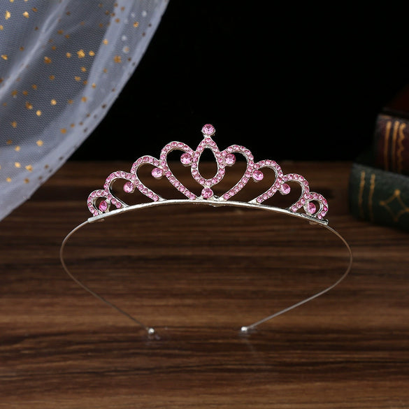 Wholesale Women's Alloy Rhinestone Crown Hairband Headdress Jewelry With Electroplating