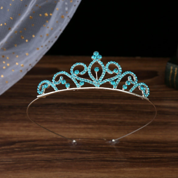 Wholesale Women's Alloy Rhinestone Crown Hairband Headdress Jewelry With Electroplating