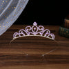 Wholesale Women's Alloy Rhinestone Crown Hairband Headdress Jewelry With Electroplating