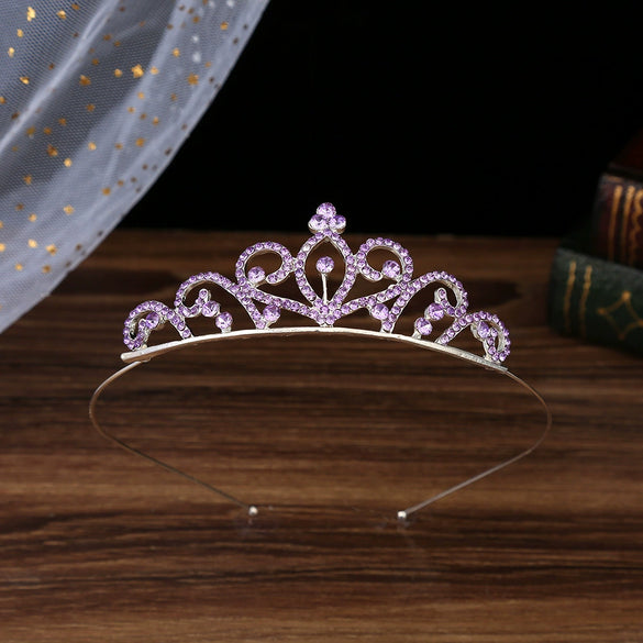 Wholesale Women's Alloy Rhinestone Crown Hairband Headdress Jewelry With Electroplating