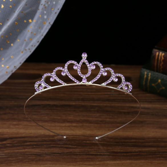 Wholesale Women's Alloy Rhinestone Crown Hairband Headdress Jewelry With Electroplating