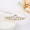 Wholesale Women's Alloy Rhinestone Crown Headwear With Electroplating For Wedding And Cake Decoration