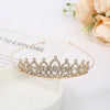 Wholesale Women's Alloy Rhinestone Crown Headwear With Electroplating For Wedding And Cake Decoration