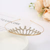 Wholesale Women's Alloy Rhinestone Crown Headwear With Electroplating For Wedding And Cake Decoration