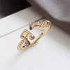 Wholesale Women's Alloy Rhinestone Geometric Ring