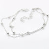 Wholesale Women's Alloy Round Bead Doublelayer Chain Anklets
