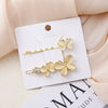 Wholesale Women's Alloy Side Clip With Electroplating Craft And Plants Flowers Style