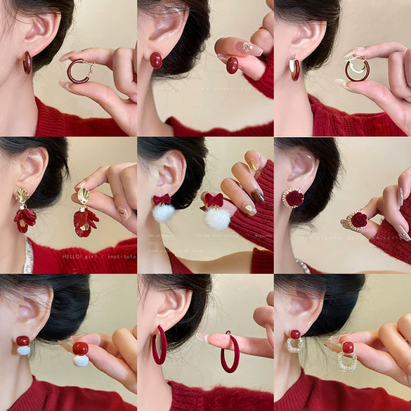 Wholesale Women's Alloy 925 Silver Electroplated Geometric Heart Shape Earrings