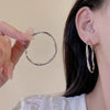 Wholesale Women's Alloy 925 Silver Needle Geometric Big Circle Irregular Earrings With Electroplating Treatment