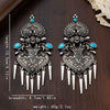 Wholesale Women's Alloy Stainless Steel Electroplated Flower Shape Long Tassel Earrings Accessories