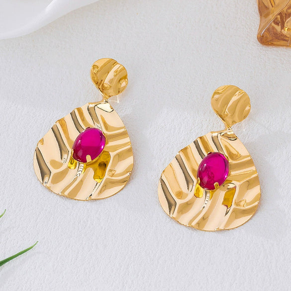 Wholesale Women's Alloy Stainless Steel Electroplated Geometric Earrings Minimalist Versatile Style