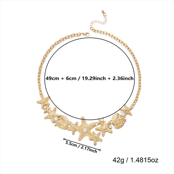 Wholesale Women's Alloy Star Shape Electroplated Necklace With Regular Chain Casual Minimalist Style