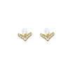 Wholesale Women's Alloy Vshaped Earrings With Letters Numbers Text Pattern And Electroplating