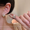 Wholesale Women's Alloy Vshaped Earrings With Letters Numbers Text Pattern And Electroplating