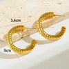 Wholesale Women's Alloy Water Drop C Shaped Geometric Earrings With Electroplating Treatment