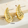 Wholesale Women's Alloy Water Drop C Shaped Geometric Earrings With Electroplating Treatment