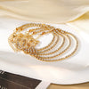 Wholesale Women's Alloy Zircon Bracelet With Geometric Pattern And Electroplating Treatment Light Luxury And Simple Design