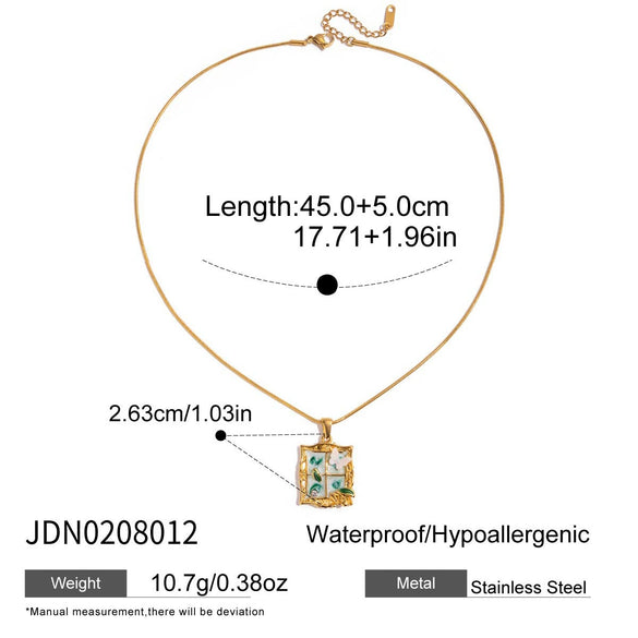 Wholesale Women's Ancient Style Geometric Butterfly Necklace Stainless Steel Electroplated Jewelry