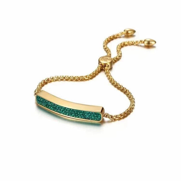 Wholesale Women's And Children's Titanium Steel Ushaped Diamond Pull Bracelet In Simple Style