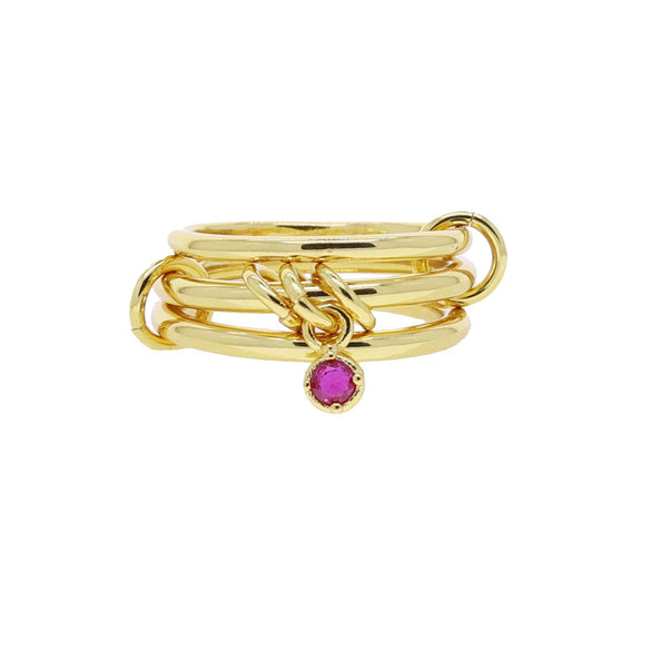 Wholesale Women's And Couple Style Hip Hop Multipiece Overlapping Zircon Ring Set With Diamonds Made Of Copper