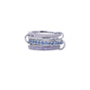 Wholesale Women's And Couple Style Hip Hop Multipiece Overlapping Zircon Ring Set With Diamonds Made Of Copper