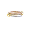 Wholesale Women's And Couple Style Hip Hop Multipiece Overlapping Zircon Ring Set With Diamonds Made Of Copper