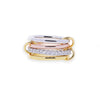 Wholesale Women's And Couple Style Hip Hop Multipiece Overlapping Zircon Ring Set With Diamonds Made Of Copper