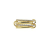Wholesale Women's And Couple Style Hip Hop Multipiece Overlapping Zircon Ring Set With Diamonds Made Of Copper