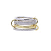 Wholesale Women's And Couple Style Hip Hop Multipiece Overlapping Zircon Ring Set With Diamonds Made Of Copper