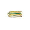 Wholesale Women's And Couple Style Hip Hop Multipiece Overlapping Zircon Ring Set With Diamonds Made Of Copper