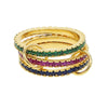 Wholesale Women's And Couple Style Hip Hop Multipiece Overlapping Zircon Ring Set With Diamonds Made Of Copper